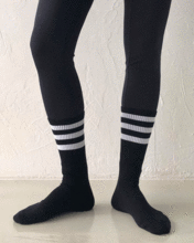 3line sporty socks [ 3라인 스포티 골지삭스 / 골지양말 / 미들삭스 / 롱삭스 / 배색양말 / 링글 / 남녀공용 / 양말 /요가양말 / 필라테스 / 홈트 ]